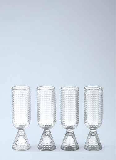LN-CC® - POLSPOTTEN: Textured Glass Flute Set - Clear POLSPOTTEN Textured Glass Flute Set Clear wps0691981