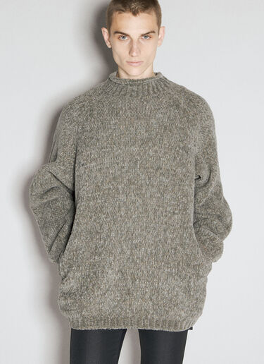 LN-CC® - UNDERCOVER: High Neck Sweater - Grey UNDERCOVER High Neck Sweater Grey und0154005