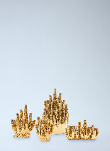 LN-CC® - POLSPOTTEN: Sculptural Brass Candle Holder - Gold POLSPOTTEN Sculptural Brass Candle Holder Gold wps0692209