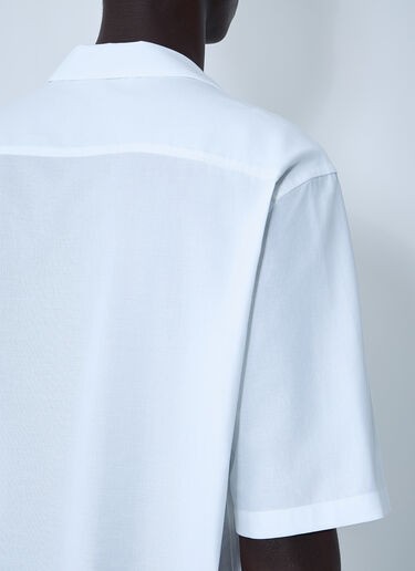 LN-CC® - Acne Studios: 徽标刺绣衬衫 - 白色 Acne Studios 徽标刺绣衬衫 白色 acn0161007