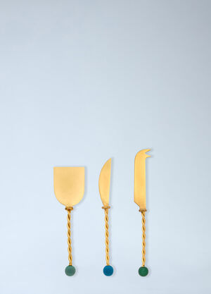 Bitossi Home Torchon Cheese Knife Set Gold wps0692157