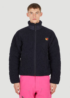 LN-CC® - Sky High Farm Workwear: Quilted Fleece Zip Jacket - Navy Sky High Farm Workwear Quilted Fleece Zip Jacket Navy skh0350008