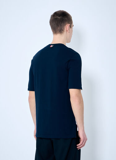 LN-CC® - Thom Browne: Contrast Four-Bars T-Shirt - White Thom Browne Contrast Four-Bars T-Shirt White thb0160003