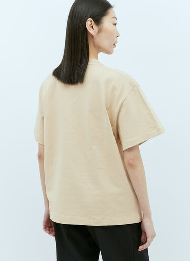 LN-CC® - Jil Sander: Logo Print T-Shirt - Beige Jil Sander Logo Print T-Shirt Beige jil0256001