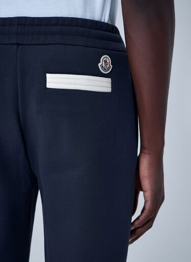 LN-CC® - Moncler: 标志图案运动裤 - 海军蓝 Moncler 标志图案运动裤 海军蓝 mon0163043