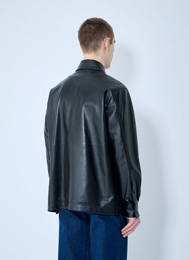 LN-CC® - Bottega Veneta: Leather Pyjama Shirt - Black Bottega Veneta Leather Pyjama Shirt Black bov0159010