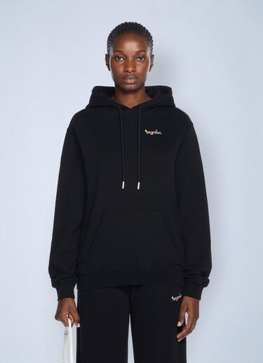 LN-CC® - Off-White: 箭牌玻璃花卉标志连帽衫 - 黑色 Off-White 箭牌玻璃花卉标志连帽衫 黑色 ofw0262045