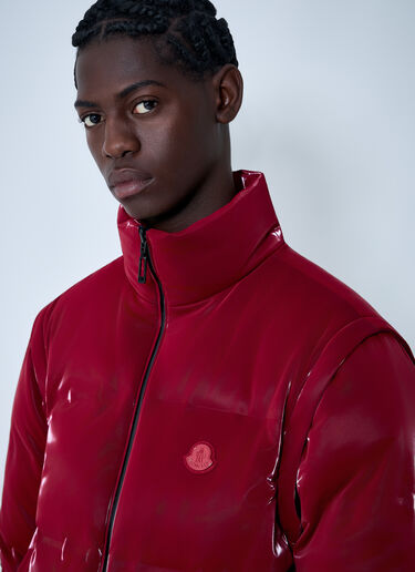 Moncler x A$AP ROCKY Reversible Throttle Short Down Jacket Red map0162001