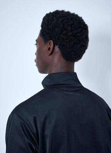 LN-CC® - MM6 Maison Margiela: Zip-Front Jacket - Black MM6 Maison Margiela Zip-Front Jacket Black mmm0164003