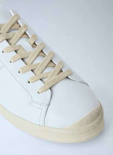 LN-CC® - Jil Sander: Leather Sports Sneakers - White Jil Sander Leather Sports Sneakers White jil0165011
