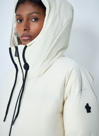 LN-CC® - Moncler Grenoble: Allesaz Hooded Short Down Jacket - White Moncler Grenoble Allesaz Hooded Short Down Jacket White mog0262007