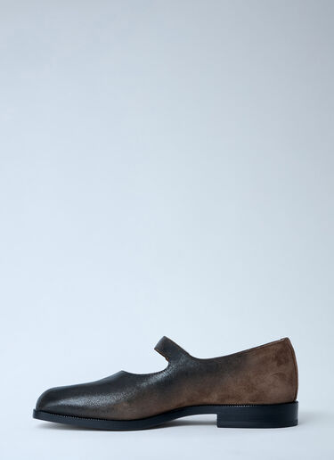 Maison Margiela Tabi Mary Jane Leather Flats Brown mla0264011