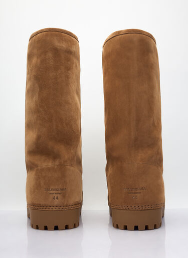 LN-CC® - Balenciaga: Alaska Faux-Fur High Boots - Beige Balenciaga Alaska Faux-Fur High Boots Beige bal0157037