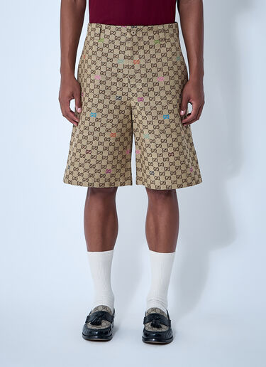 LN-CC® - Gucci: GG Shorts - Camel Gucci GG Shorts Camel guc0161010