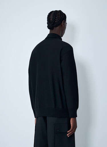 LN-CC® - Comme des Garçons Homme: High-Neck Pullover Sweater - Black Comme des Garçons Homme High-Neck Pullover Sweater Black cdh0162008