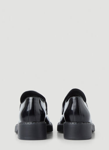 LN-CC® - Prada: Logo Plaque Loafers - Black Prada Logo Plaque Loafers Black pra0248067