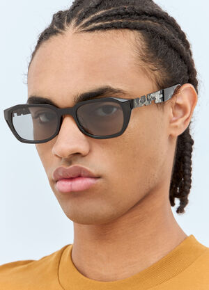LN-CC® - A BATHING APE®: #2 Rectangular Sunglasses - Black A BATHING APE® #2 Rectangular Sunglasses Black bap0155008