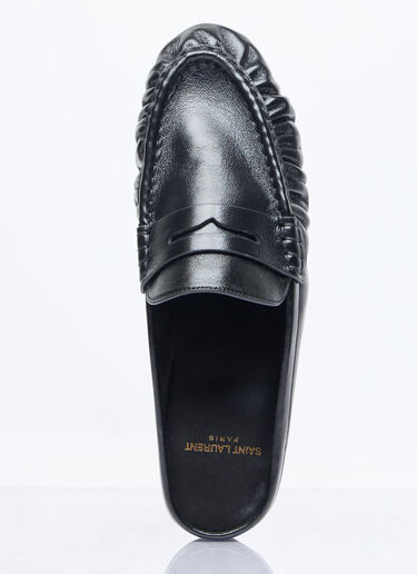 LN-CC® - Saint Laurent: Loafer Mules - Black Saint Laurent Loafer Mules Black sla0257049
