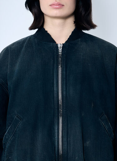 LN-CC® - Balenciaga: Distressed Bomber Jacket - Black Balenciaga Distressed Bomber Jacket Black bal0259003