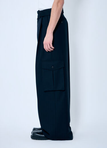 LN-CC® - Dries Van Noten: Pier Pinstripe Pants - Navy Dries Van Noten Pier Pinstripe Pants Navy dvn0158008