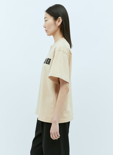 LN-CC® - Jil Sander: Logo Print T-Shirt - Beige Jil Sander Logo Print T-Shirt Beige jil0256001