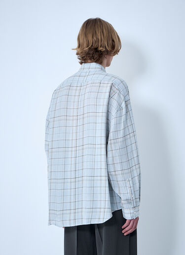 LN-CC® - Acne Studios: Plaid Button-Up Shirt - Grey Acne Studios Plaid Button-Up Shirt Grey acn0164033
