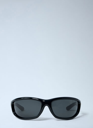 LN-CC® - A$AP Rocky x Ray-Ban: Ultra Wrap 003 Sunglasses - Black A$AP Rocky x Ray-Ban Ultra Wrap 003 Sunglasses Black lar0362004