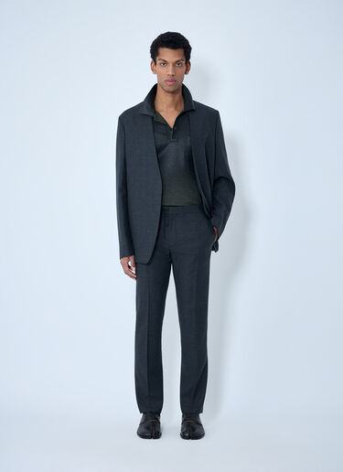 LN-CC® - Maison Margiela: Drawstring Wool Pants - Black Maison Margiela Drawstring Wool Pants Black mla0164006