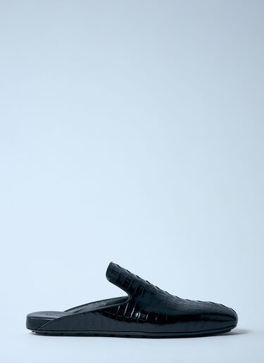 LN-CC® - Bottega Veneta: Roma Leather Mules - Black Bottega Veneta Roma Leather Mules Black bov0159015