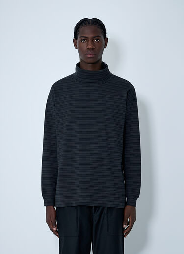 Comme des Garçons Homme 터틀넥 스트라이프 스웨터 회색 cdh0162004