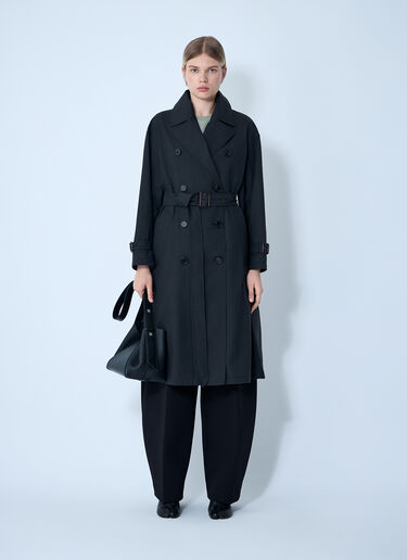 LN-CC® - Max Mara: Rain Trench Coat - Black Max Mara Rain Trench Coat Black max0261047
