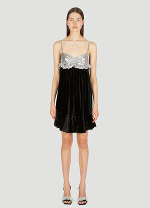Rabanne Chainmail Panel Mini Dress Black pac0250030