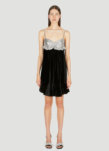LN-CC® - Rabanne: Chainmail Panel Mini Dress - Black Rabanne Chainmail Panel Mini Dress Black pac0250030