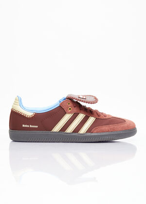 LN-CC® - adidas by Wales Bonner: Samba Sneakers - Burgundy adidas by Wales Bonner Samba Sneakers Burgundy awb0354014
