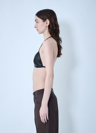 Rick Owens Leather Triangle Bikini Top Black ric0263004