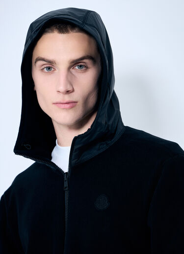 LN-CC® - Moncler: Fleece Zip-Up Cardigan - Black Moncler Fleece Zip-Up Cardigan Black mon0159028