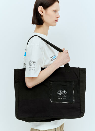 LN-CC® - Space Available: Patch Pocket Tote Bag - Black Space Available Patch Pocket Tote Bag Black spa0356020