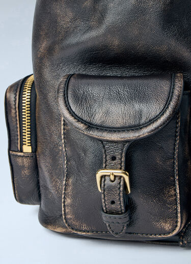 Miu Miu Leather Backpack Dark Brown miu0264115