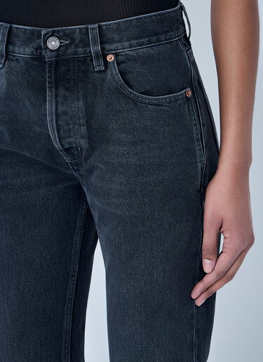 LN-CC® - Saint Laurent: Straight High Rise Jeans - Black Saint Laurent Straight High Rise Jeans Black sla0263022