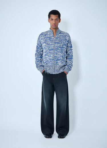 LN-CC® - Marni: Lana and Alpaca Cardigan - Blue Marni Lana and Alpaca Cardigan Blue mni0163001