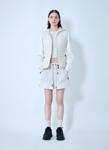 LN-CC® - Moncler Grenoble: Drawstring Shorts - White Moncler Grenoble Drawstring Shorts White mog0264006