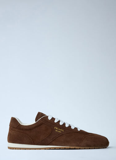 Prada 麂皮运动鞋  棕色 pra0262055