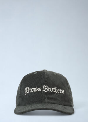 Brain Dead x Brooks Brothers 徽标图案棒球帽 灰色 brb0162005