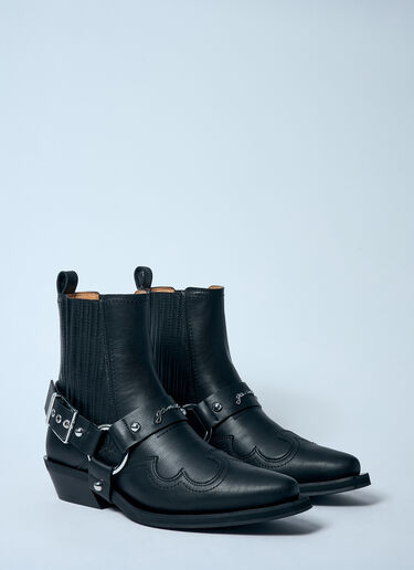 LN-CC® - GANNI: Low-Cut Western Chelsea Boots - Black GANNI Low-Cut Western Chelsea Boots Black gan0259054