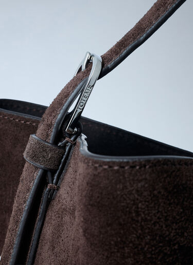 LN-CC® - TOTEME: Suede Belted Tote Bag - Brown TOTEME Suede Belted Tote Bag Brown tot0262001