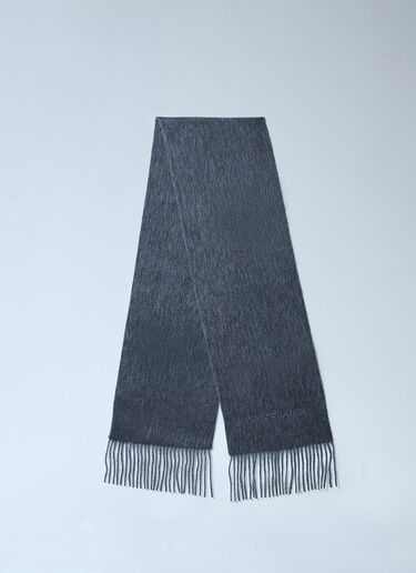 LN-CC® - Acne Studios: Logo Wool Scarf - Grey Acne Studios Logo Wool Scarf Grey acn0164013