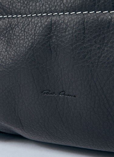 LN-CC® - Rick Owens: Leather Trolley Tote Bag - Black Rick Owens Leather Trolley Tote Bag Black ric0159060