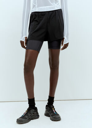 LN-CC® - RUNNING ORDER: Adasi 8" Double Liner Shorts - Black RUNNING ORDER Adasi 8" Double Liner Shorts Black run0356008