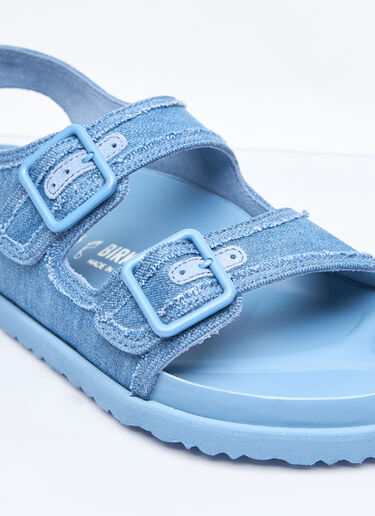 LN-CC® - Birkenstock 1774: 밀라노 스톤워시드 데님 샌들 - 블루 Birkenstock 1774 밀라노 스톤워시드 데님 샌들 블루 brs0158002