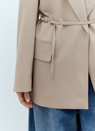 LN-CC® - Acne Studios: 戗驳领束带西装外套 - 米色 Acne Studios 戗驳领束带西装外套 米色 acn0257017